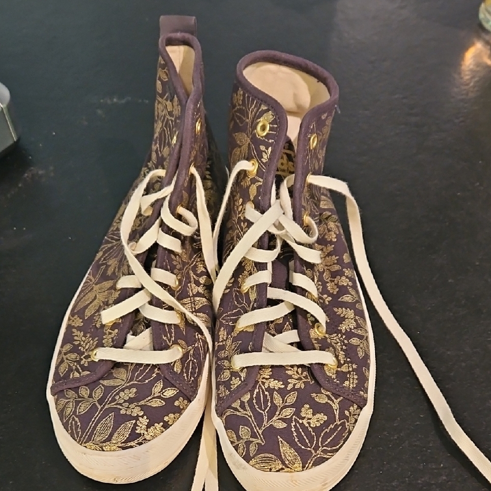 Floral High-Top Sneakers